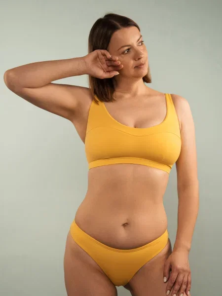 Нижня частина купальника brabrabra поліамід/еластан жовтий