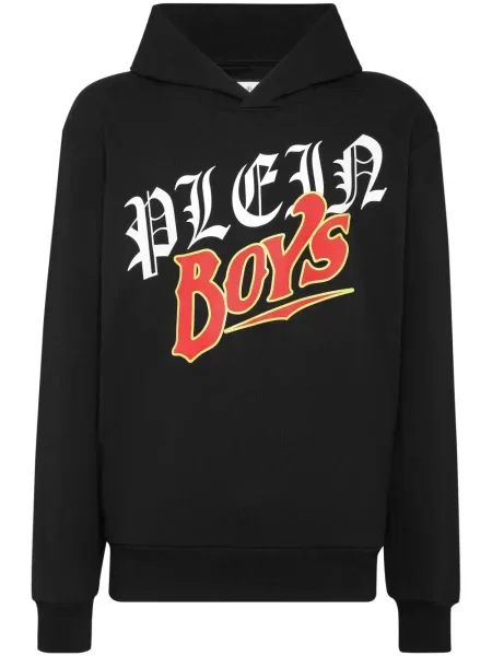 Hanorac cu glugă Philipp Plein cu imagine negru