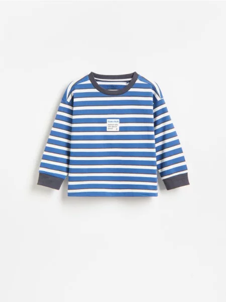Reserved longsleeve w paski niebieski