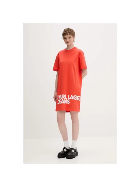 Karl Lagerfeld Jeans sukienka pomarańczowa