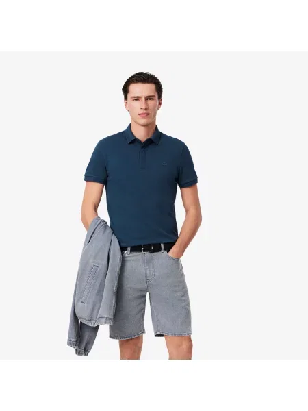Lacoste Koszulka Polo Paris Stretch Piqué Regular Fit granatowa