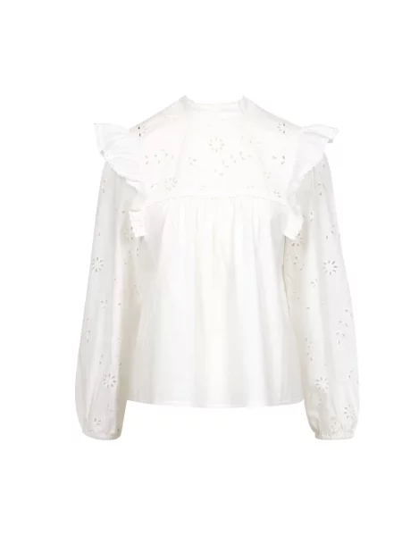 T-shirt z obniżonymi ramionami model ‘BARCA’ Max Mara biała