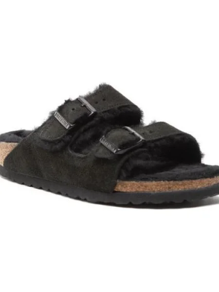 Birkenstock Papucs Arizona Shearling fekete