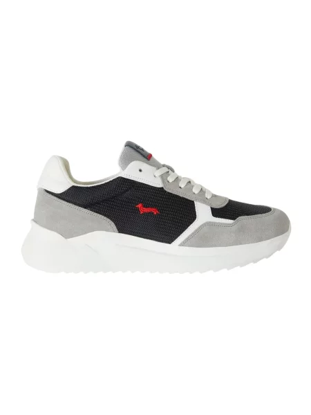Sneakersy Harmont & Blaine zamszowe z logo szare