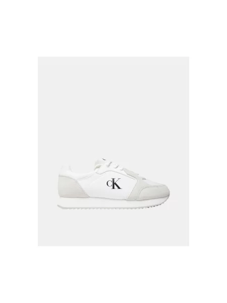 Calvin Klein Jeans Sneakersy Retro Runner Sock Lace Up Ny-Su bílá