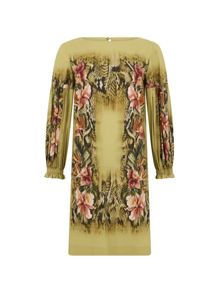 Rochie mini Alberta Ferretti cu model floral cu imagine verde