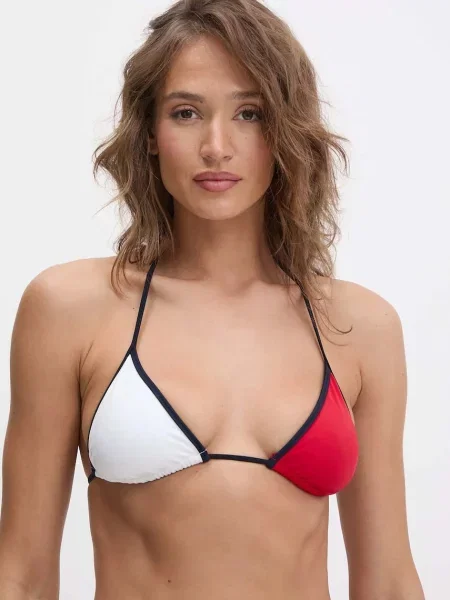 Plavková podprsenka Tommy Hilfiger tmavomodrá mírně vyztužený košík