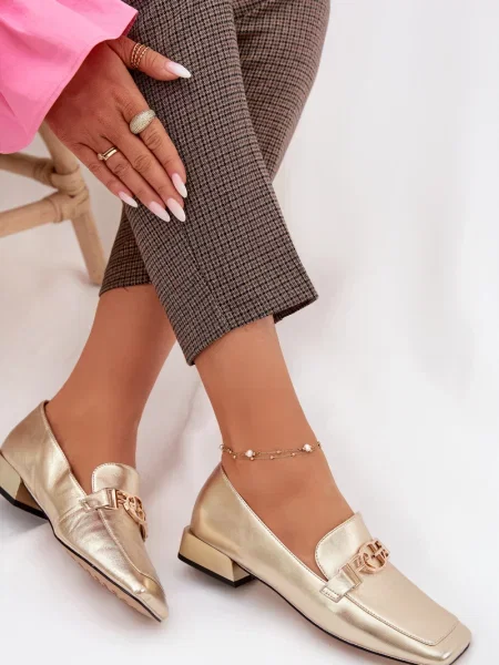 Mocasini D&a din piele galben