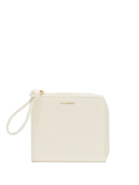 Portofel Jil Sander din piele alb