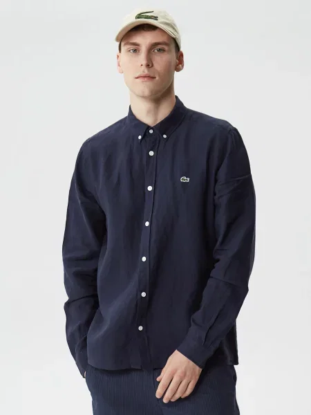 Лляна Сорочка Lacoste синій