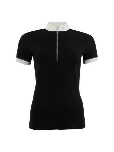 Koszulka do zawodów jeździeckich ANKY Textural C-Wear czarna