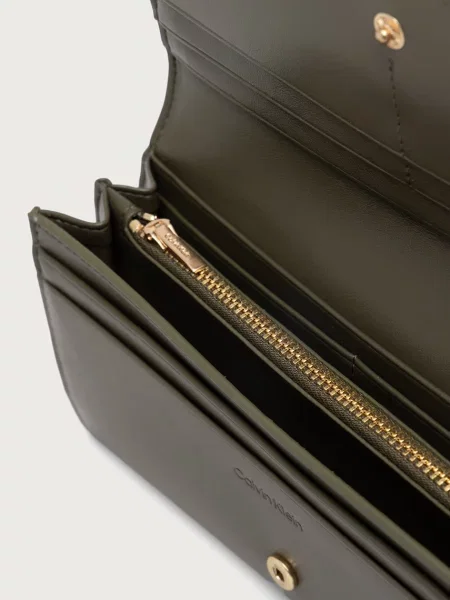 Calvin Klein portfel skórzany zielony