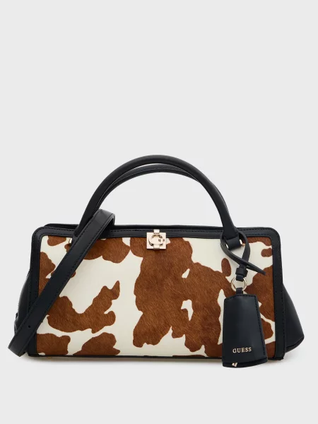 Кожаная сумка Guess с принтом