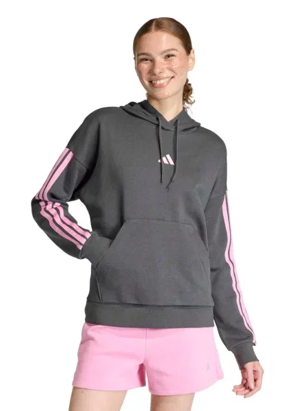ADIDAS SPORTSWEAR Športová mikina tmavosivá / svetloružová