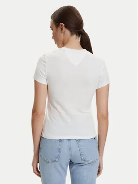 Tommy Jeans T-shirt Écru bijela