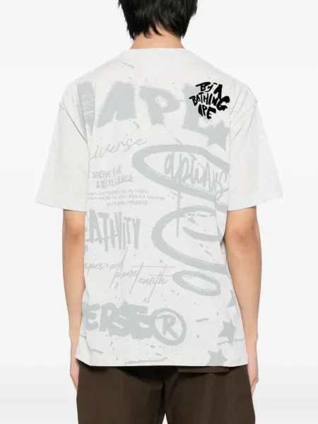 Tricou Aape By A Bathing Ape scurt gri