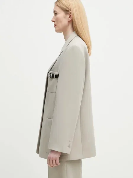 Піджак Coperni Belted Pocket Tailored oversize однотонний бежевий