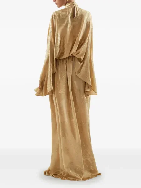 Rochie maxi Taller Marmo lungă de costum auriu