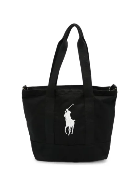 Pulover Polo Ralph Lauren cu broderie stretch negru