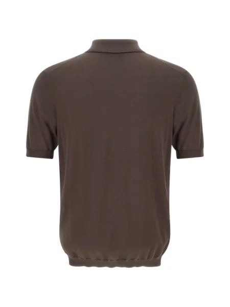 Tricou polo Kangra cu nervuri maro