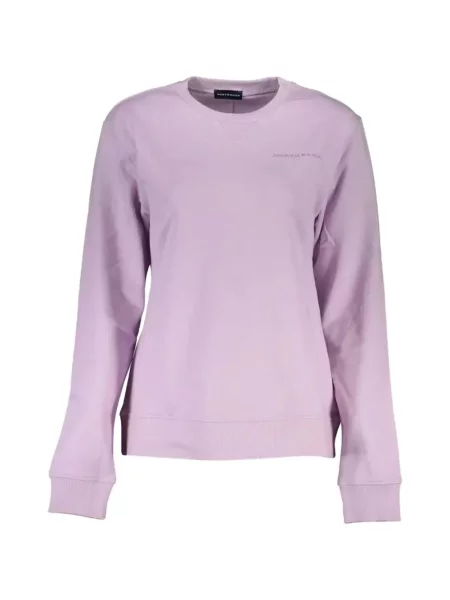 Pulover North Sails cu broderie cu decolteu rotund violet
