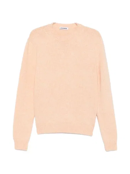 Pulover Jil Sander cu decolteu rotund portocaliu