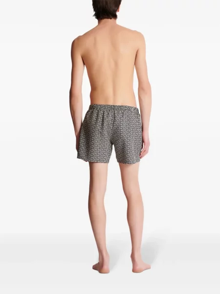 Fürdőruha Balmain nyomtatás fekete