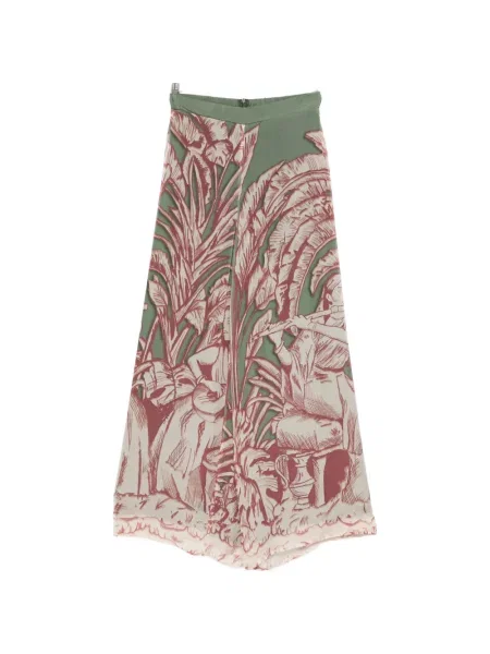 Pantaloni palazzo Moutaki cu imagine verde