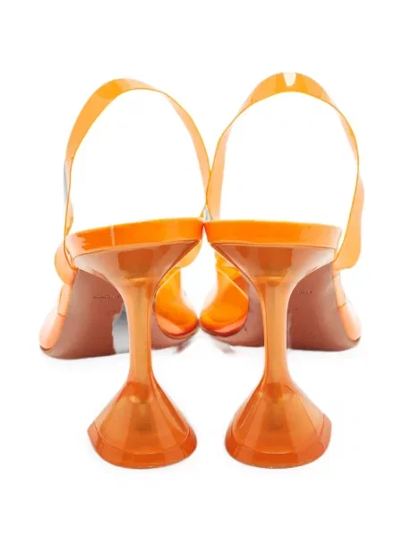 Pantofi cu toc Amina Muaddi slingback alb