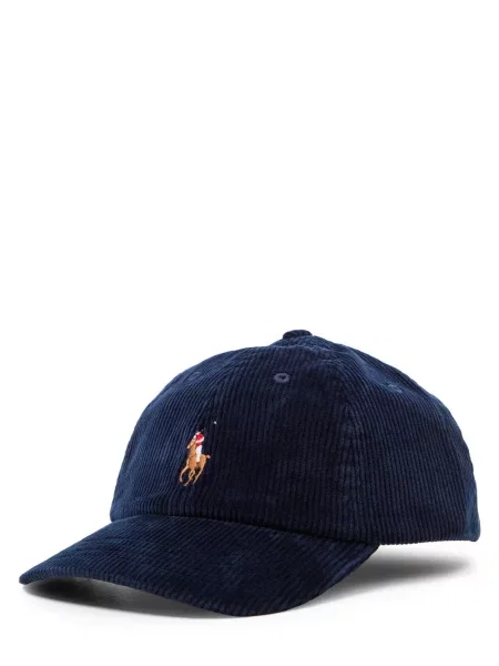Czapka z daszkiem Polo Ralph Lauren sztruksowa niebieska