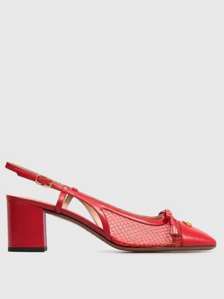 Шкіряні босоніжки Valentino червоні