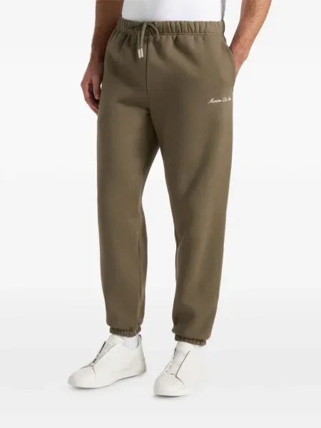 Kalhoty Manière De Voir s výšivkou hnědé