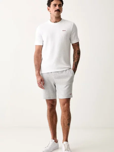 HUGO loungewear kratka majica z bombažem Austin T-Shirt bela