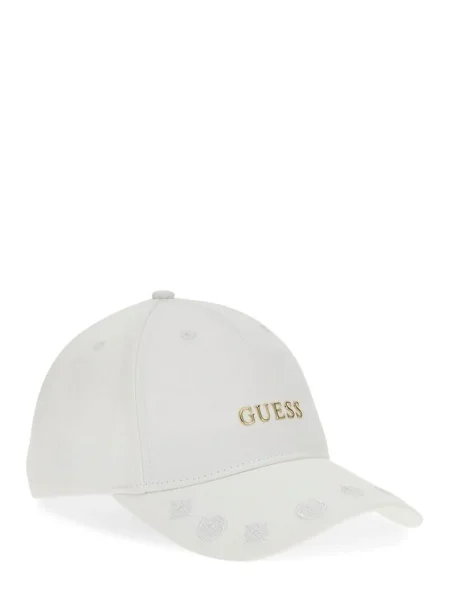 Шапка с козирка Guess PEONY бяло