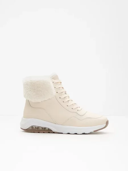 Wysokie sneakersy beżowe
