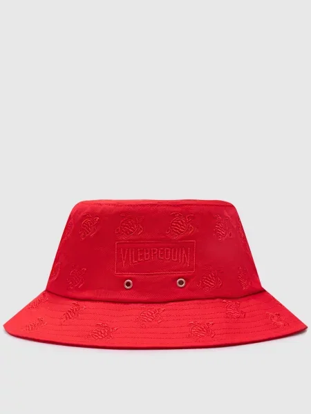 Панама з вишивкою емблеми Vilebrequin червона