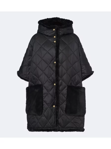 Geacă Moncler cu glugă negru