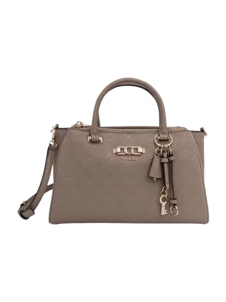 Guess torebka crossbody z imitacji skóry ANISE brązowa