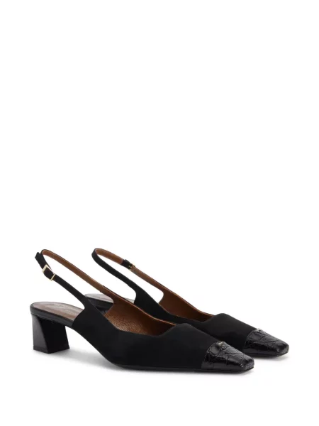 Iš natūralios odos bateliai Giuseppe Zanotti slingback juoda