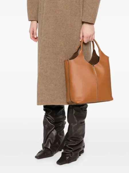 Geanta de piele Tod's din piele maro