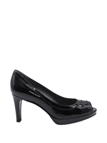 Pantofi cu toc Stuart Weitzman din piele de lac negru