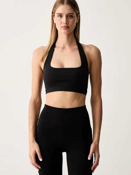 Le Privé sportovní podprsenka HALTER BRA černá