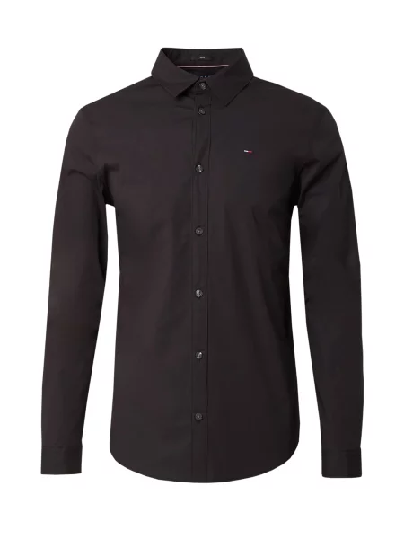 Strečová košile Tommy Jeans černá