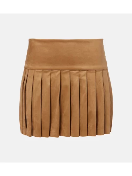 Fusta plisata Norma Kamali plisată maro