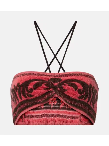 Top Valentino din jacard roz