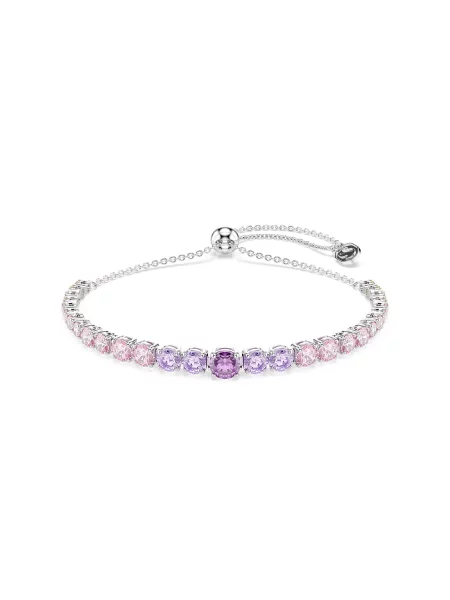 Swarovski Βραχιόλι λιλά / πασχαλιά / ρόδινο / ασημί