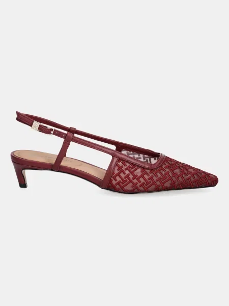 Tommy Hilfiger Lodičky MONO SQUARED TOE KITTEN SLINGB