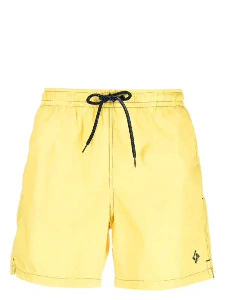 Slip de baie Drumohr cu broderie galben