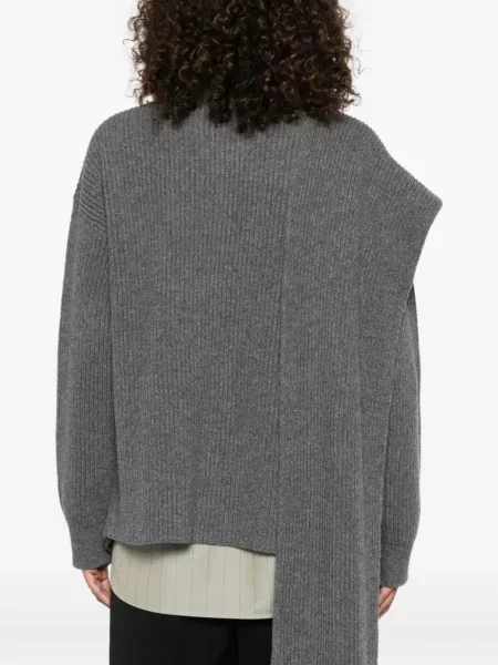 Pulover de lână Jil Sander de lână gri