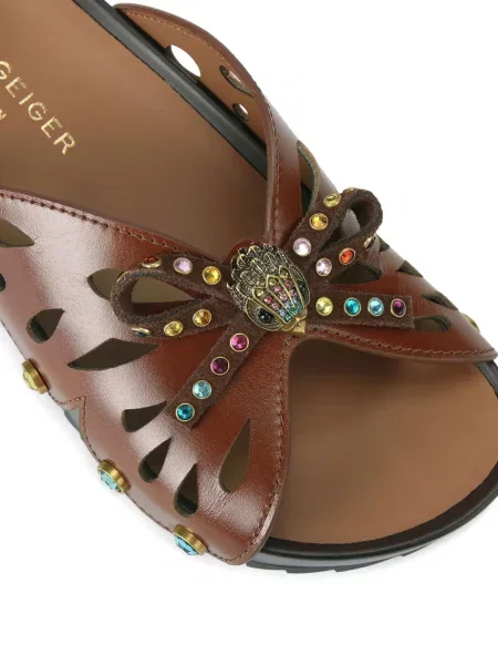 Sandale Kurt Geiger London fără toc boho maro